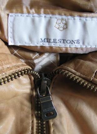 Кожана куртка milestone3 фото