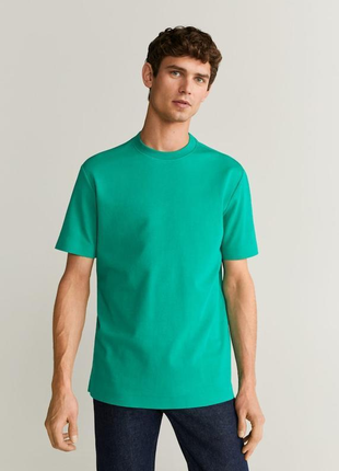 Хлопковая футболка mango man, relaxed fit !