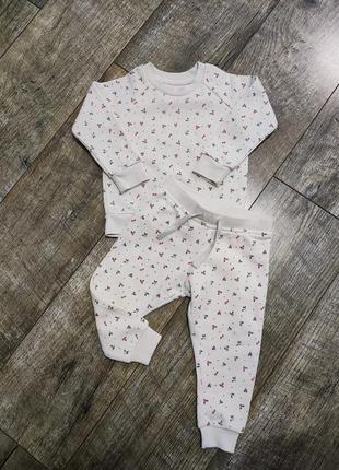 Костюм утепленный девочке, primark, р. 74-80, 9-12мес.