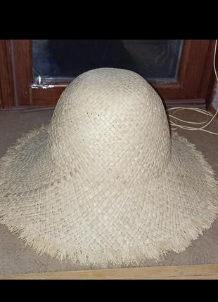 Солом'яний капелюшок, 100% натуральна соломка!1 фото