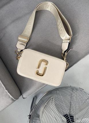 Сумка 👜 marc jacobs the snapshot beige gold10 фото