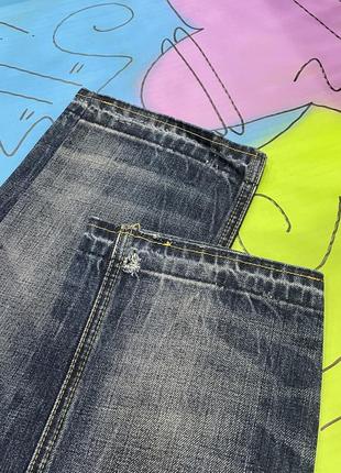 Щільні денім джинси з фабричними потертостями straight leg japanesr denim limited edition7 фото