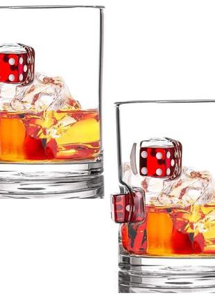 Склянки для віскі фортуна 640016 склянки з гральними кубиками