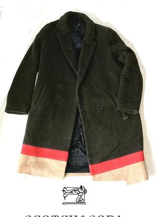 Scotch&amp;soda двубортное пальто шерсть мохер