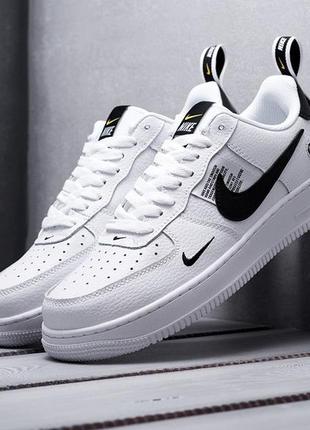 Кроссовки nike air force 1 07 lv8 utility white black