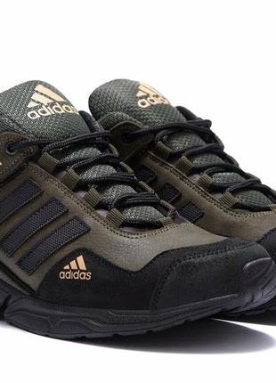 Чоловічі шкіряні кросівки adidas Roverend terrex green