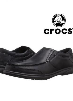 Мокасини лофери crocs shaw leather loafer m/9 men
