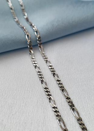 Серебряная цепь цепочка фигаро 50 см серебро 925 7.17г fd80