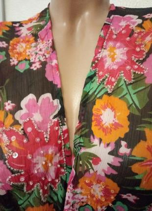 Летающая нарядная блузка пляжная туника f&amp;f3 фото