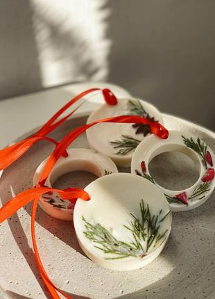 Набор новогодние саше из соевого воска с эфирными аромамаслами 4шт1 фото