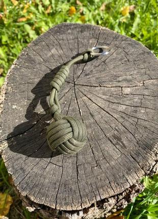 Паракордовый брелок украшение для ключей в плетении monkey`s fist