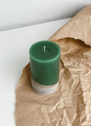 Парафінова свічка в бетоні з ефірними аромамаслами 7х12см2 фото