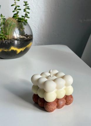 Соєва свічка куб з ефірними аромамаслами 6х6см8 фото