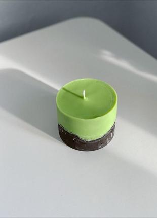 Соєва свічка в бетоні з ефірними аромамаслами 8,5х8см4 фото