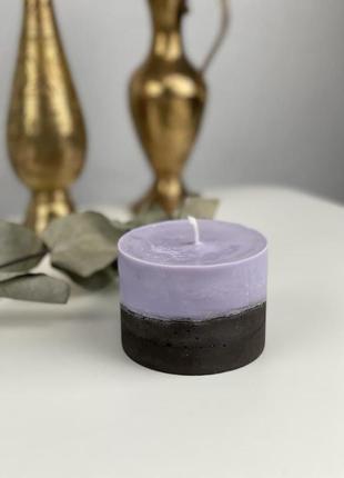 Соевая свеча в бетоне с эфирными аромамаслами 8,5х8см