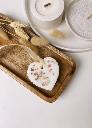 Флорентийское соевое саше сердце с эфирными аромамаслами и сухоцветами 30гр4 фото
