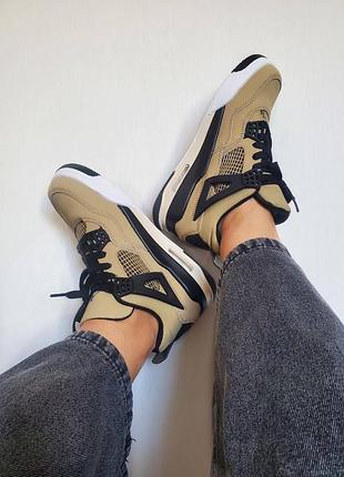 Супер кросівки nike air jordan 4 retro "fossil"