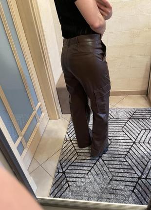 Женские кожаные штаны zara2 фото