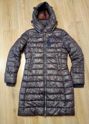 Куртка жіноча g-star raw розмір м коричнева подовжена демосизонна зимова парка пальто