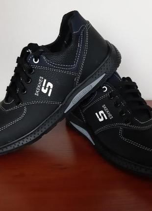 Туфли подростковые мужские черные, прошитая подошва3 фото