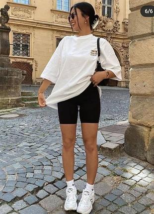 Чорні бавовняні велосипедки шорти boohoo