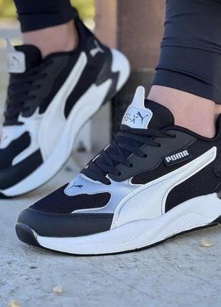 Кросівки puma rs-x, чорно-білі