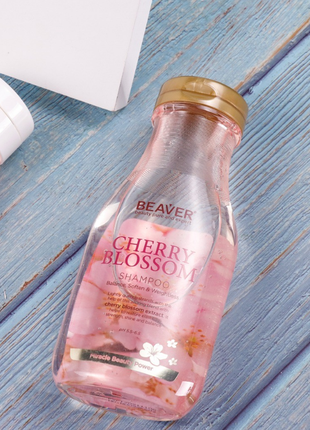 Шампунь для ежедневного применения beaver cherry blossom shampoo с экстрактом цветов сакуры