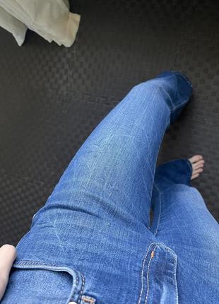 Синие клешовые джинсы7 фото