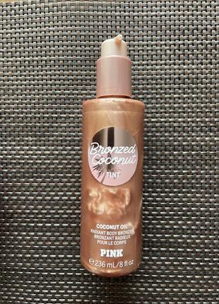 Бронзатор для тіла victoria's secret pink bronzed coconut radiant body bronzer with coconut oil1 фото