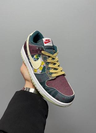 Чоловічі кросівки nike dunk low sp ‘community garden’6 фото