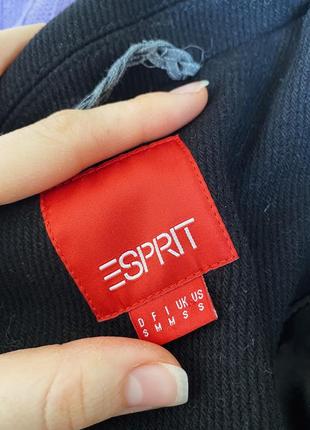 Базовое черное шерстяное шерстяное шерстяное пальто миди длины esprit8 фото