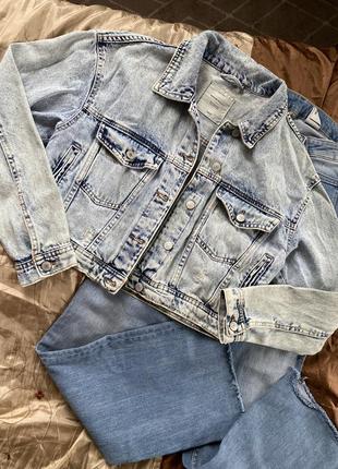 Джинсова куртка джинсовка6 фото