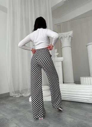 Женские для женщин удобные красивые классные красивые простые трендовые модные повседневные брюки штаны теплые брюки черно белые3 фото