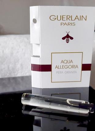 Guerlain aqua allegoria pera granita💥оригінал мініатюра пробник mini 5 мл книжка голка1 фото