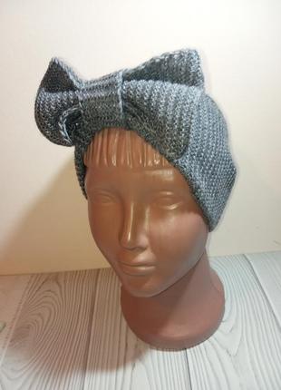 В'язана пов'язка з бантом