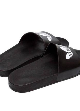 Чоловічі літні шльопанці adidas black3 фото