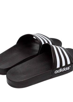 Мужские летние шлепанцы adidas black4 фото