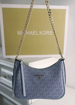 Сумка жіноча michael kors jet set charm blue синя / подарунок на 8 березня1 фото