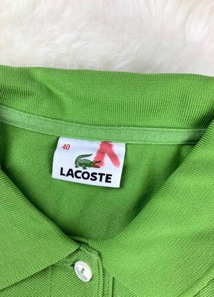 Поло lacoste зеленого цвета4 фото