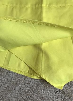 Шорты юбка желтый лимонный2 фото