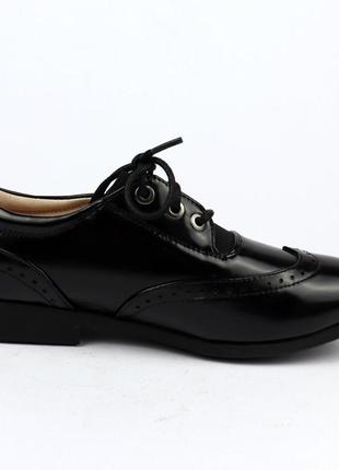 Туфли для мальчика черные лаковые тм bi&ki размер 36 - стелька 23,5 см6 фото