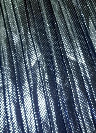Стильная юбка плиссе, плиссировка, серебряная с эффектом металлик lindex 10-12р5 фото