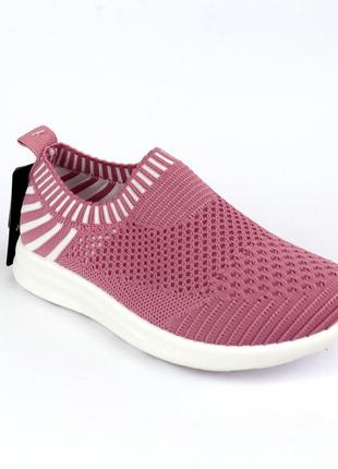 Zc47рож розовые кроссовки для детей без шнурков с белыми вставками apawwa pink2 фото
