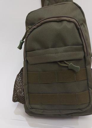 Тактический рюкзак на одно плечо tl-57405 оливковый7 фото
