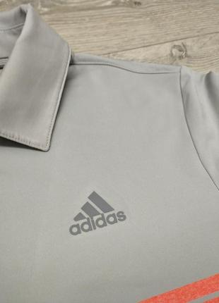 Мужская тенниска adidas поло футболка с воротником оригинал5 фото