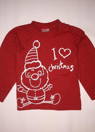 Рождественский реглан на 6-9 месяцев