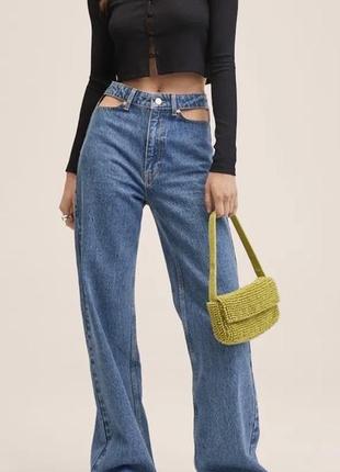 Джинсы wideleg с разрезами новые оригинал mango 36,38,40