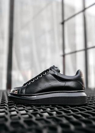 Женские кроссовки alexander mcqueen low black metal 2 / smb