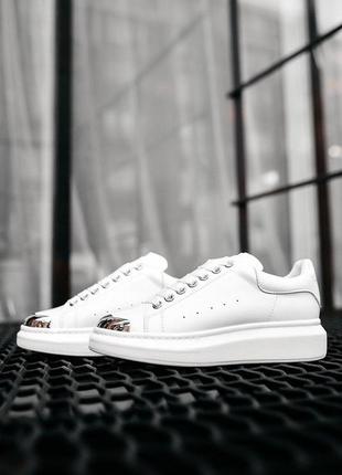 Женские кроссовки alexander mcqueen low white metal 2 / smb