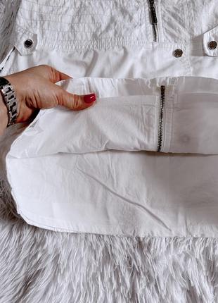 Стильная белая хлопковая юбка karen millen с узором5 фото